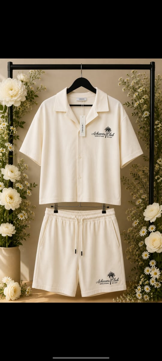 Tee-shirt short beige